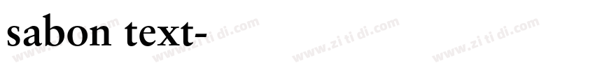 sabon text字体转换